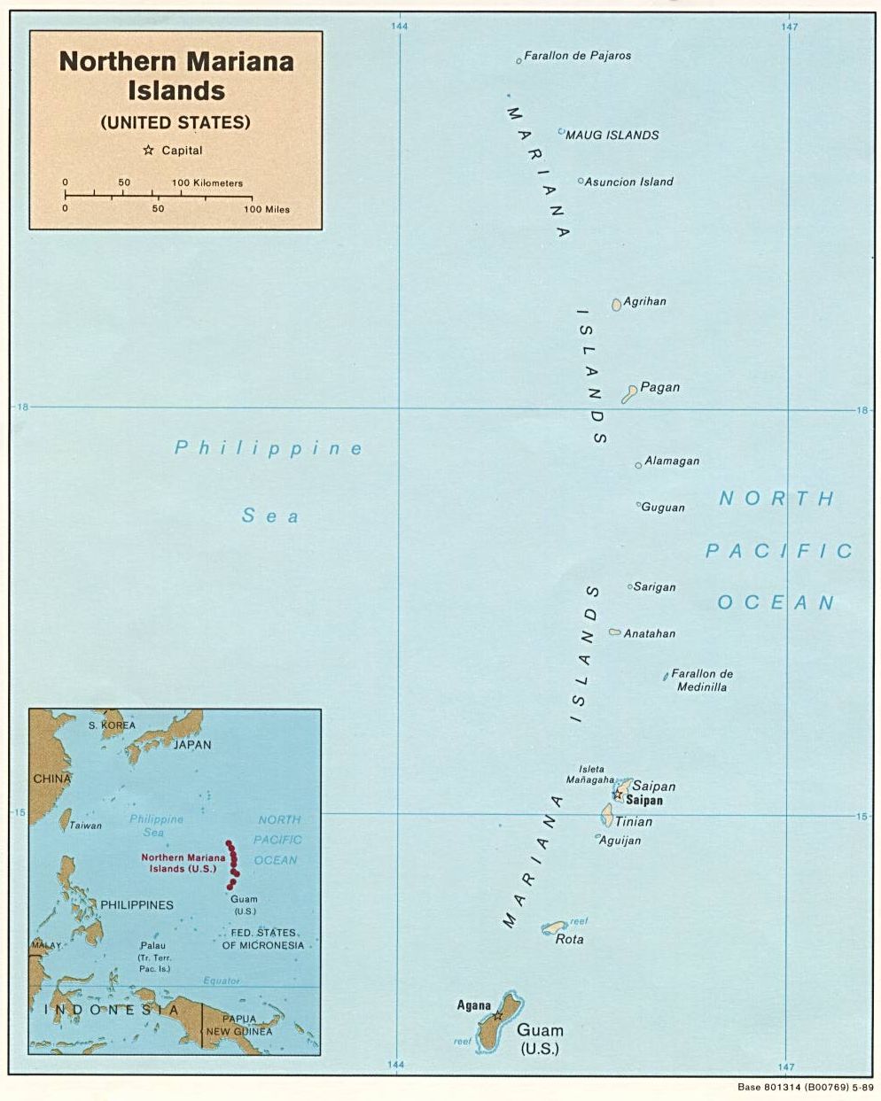 commonwealth iles mariannes du nord carte